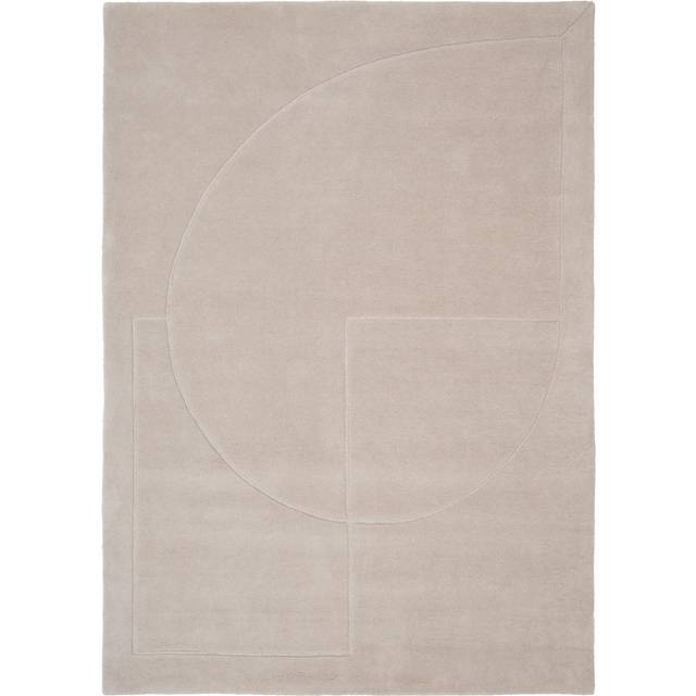 Linie Design Lineal Poem matta 170x240 Cm Beige - Enfärgade mattor Ull Beige - 33008705