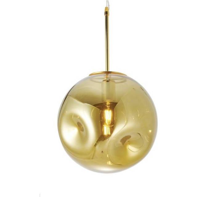 Present Time Pendant Lamp Blown Glass Round - BRASS