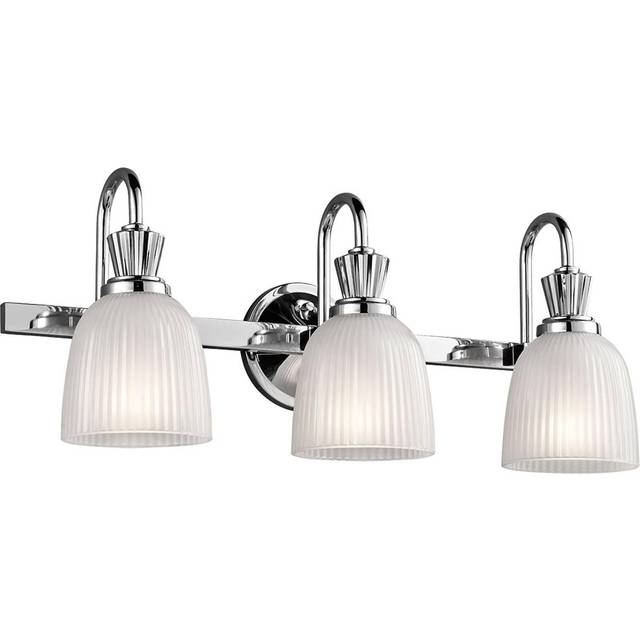 Kichler KL/CORA3 BATH Cora 3 Light Bathroom Wall Light Polished Chrome