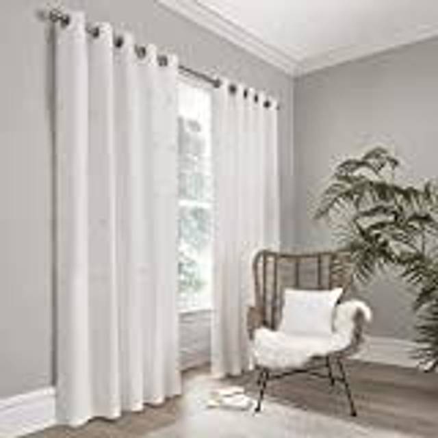 Zara Eyelet Semi Sheer Curtain (Width 229 x Drop 229 cm)