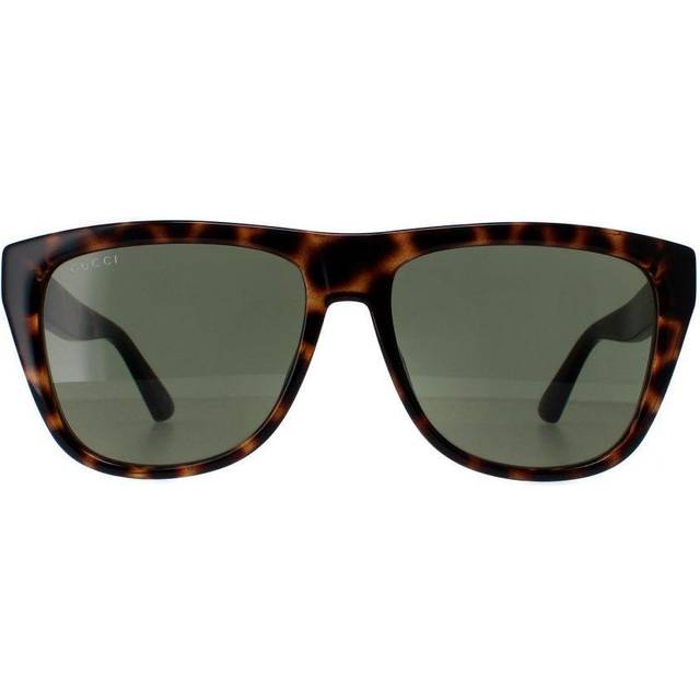 Gucci Rectangle Mens Havana Green GG1345S - Brown - One Size