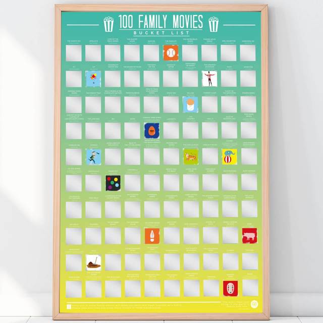 Family Movies Scratch Poster