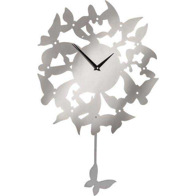Premier Housewares - Butterflies Stainless Steel Wall Clock