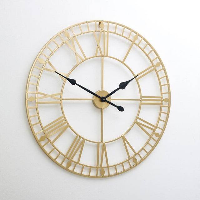Large Gold Skeleton Wall Clock 80cm x 80cm Material: Home Decor & Accessories/Clocks