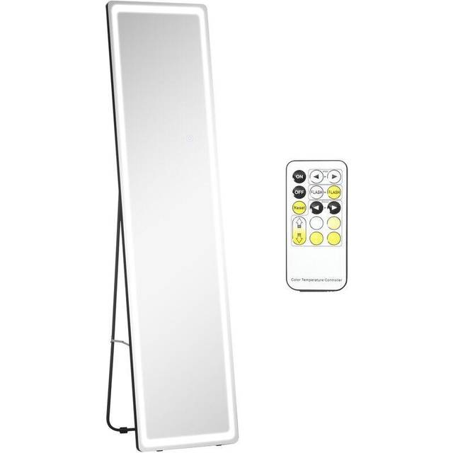 Homcom Full Length Mirror, With Adjustable Outer Light, Grey
