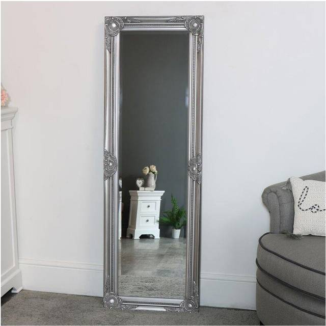 Tall Silver Mirror with Bevelled Glass 47cm x 142cm Material: Mirrors