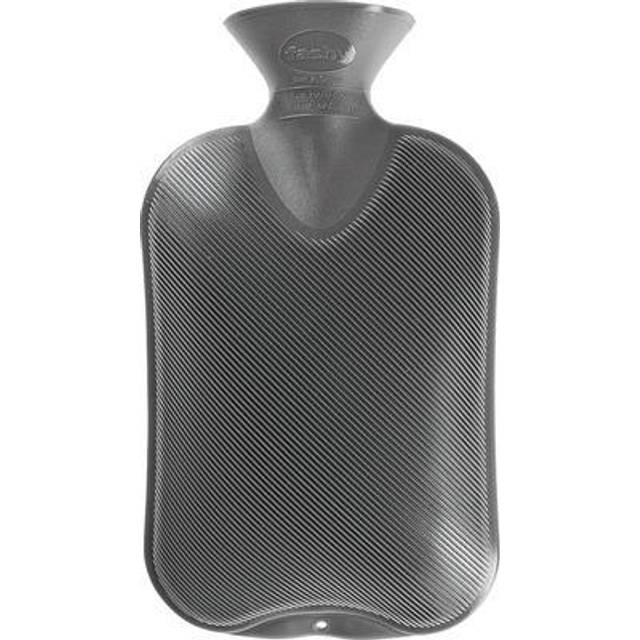 FASHY Värmeflaska Double Rib antracit - 2l