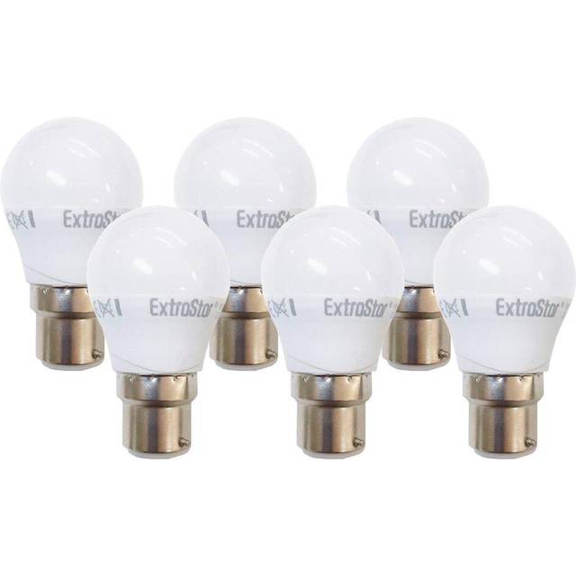ExtraStar 6 Pack B22 4W Neutral White Ball LED Light Bulb - 8 x 4.5 x 4.5cm