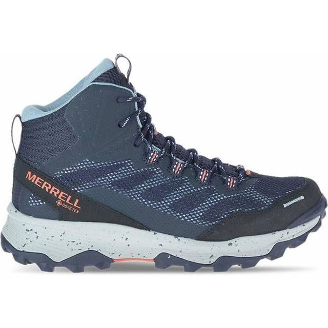 Merrell Speed Strike Mid GORTEX TEX | Black Waterproof Walking Boots | Men's GTX Hiking Boots - UK 8.5