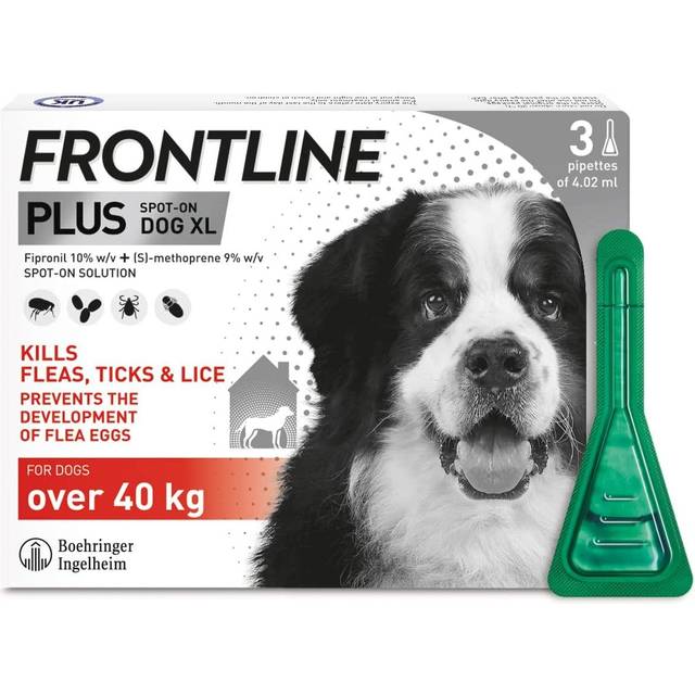 FRONTLINE® Plus Spot On for Dogs - XL (40-60kg) - 3 pipettes x 4.02ml