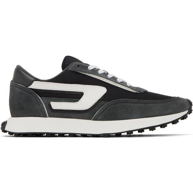 Diesel, Sneakers, male, White, 10 UK, Retro Style Trainers in White Black