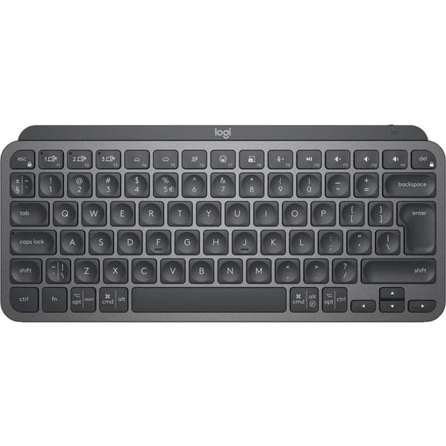 Logitech MX Keys Mini for Business upplyst trådlöst tangentbord, engelsk layout QWERTY - Ljusgrå
