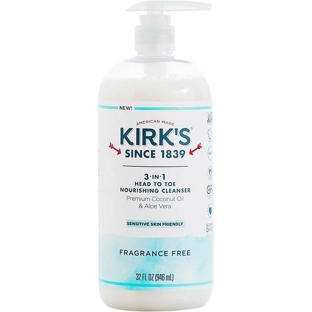 Kirk&#39;s 3-In-1 Head To Toe Nourishing Cleanser Fragrance Free 32 fl oz