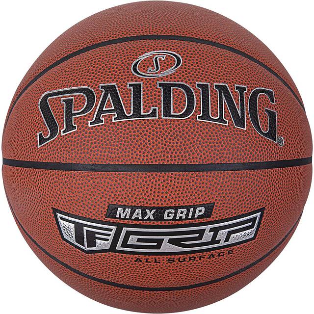 Spalding – Max Grip – basket – storlek 7 – basket – certifierad boll – kompositbasket – utomhus – halkfritt – utmärkt grepp – officiell vikt och storlek
