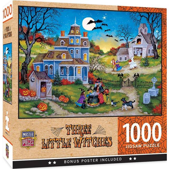 MasterPieces Holiday 1000 Puzzles Collection - Three Little Witches 1000 Piece Jigsaw Puzzle