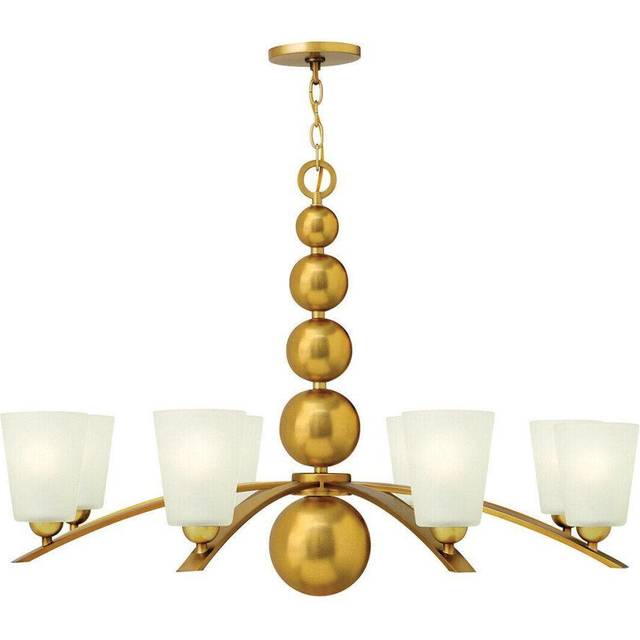 8 Bulb Chandelier Hanging Pendant LIght Vintage Brass LED E27 60W Bulb