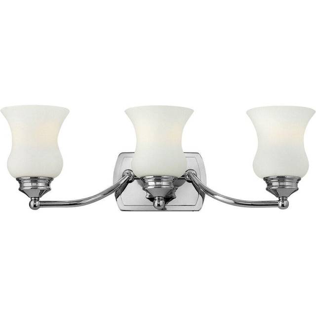 IP44 3 Bulb Wall Light Bell Shaped Uplighter Polished Chrome LED G9 3.5W