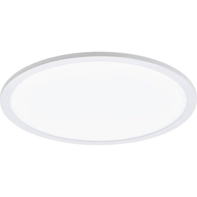 Flush Ceiling Light Colour White Shade White Plastic Bulb LED 19.5W Included