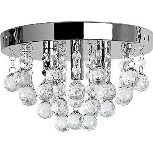 Mitre Silver Ceiling Light Droplets Pendant