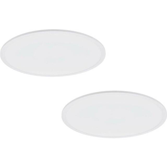 2 PACK 600mm Modern Ceiling Light White Slim Round Low Profile 36W LED 4000K