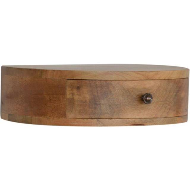 Artisan Wall Mounted Rounded Bedside Table
