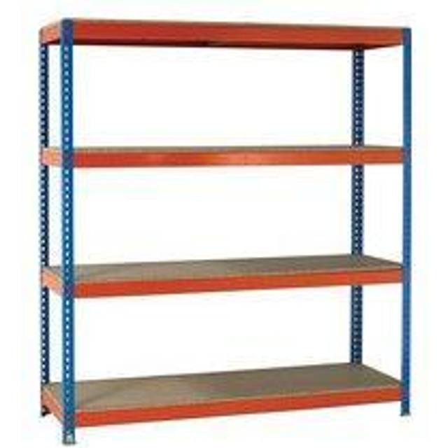 VFM Orange/Zinc 1500x600x2000mm Heavy Duty Painted Shelving Unit