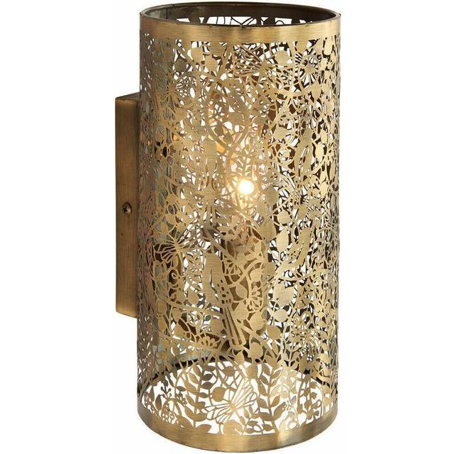Dimming Led Wall Light Pretty Brass Birds Steel Shade Modern Metal Lamp Fitting