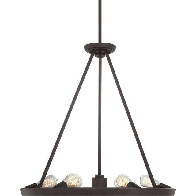 6 Bulb Chandelier Hanging Pendant LIght Western Bronze LED GU10 60W Bulb