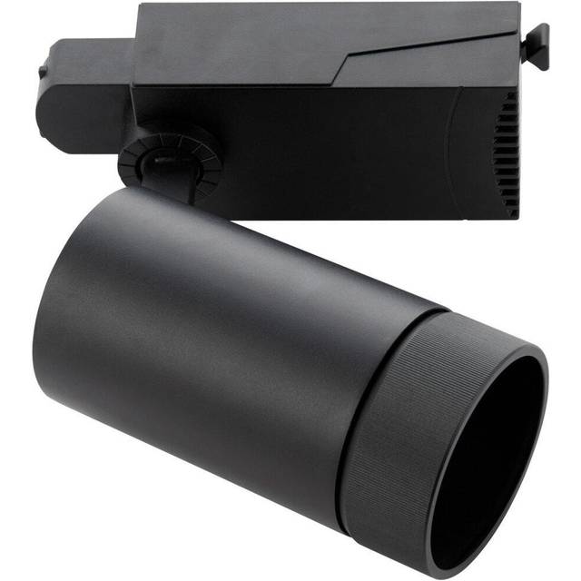 Fully Adjustable Track Spotlight - 38W Cool White LED - Matt Black