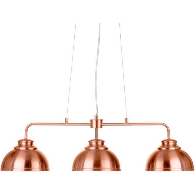 Litecraft Brooklyn Ceiling Pendant Industrial Style 3 Light Rose Gold