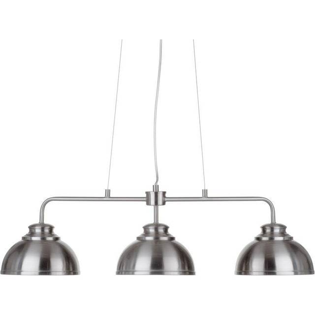 Litecraft Brooklyn 3 Light Ceiling Pendant Industrial Style - Chrome