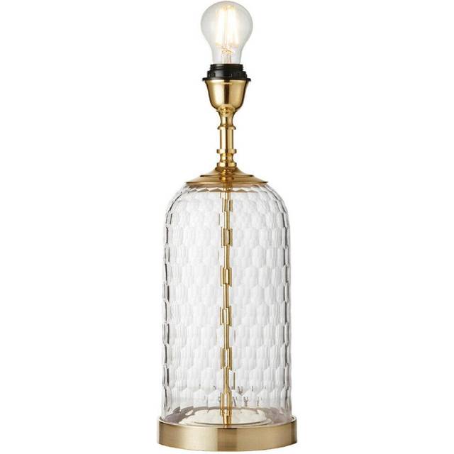 Geometric Glass Table Lamp Brass Trim BASE ONLY Modern Bedside Feature Light