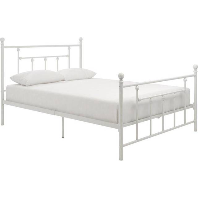 Dorel Manila Metal Bed White Double, White