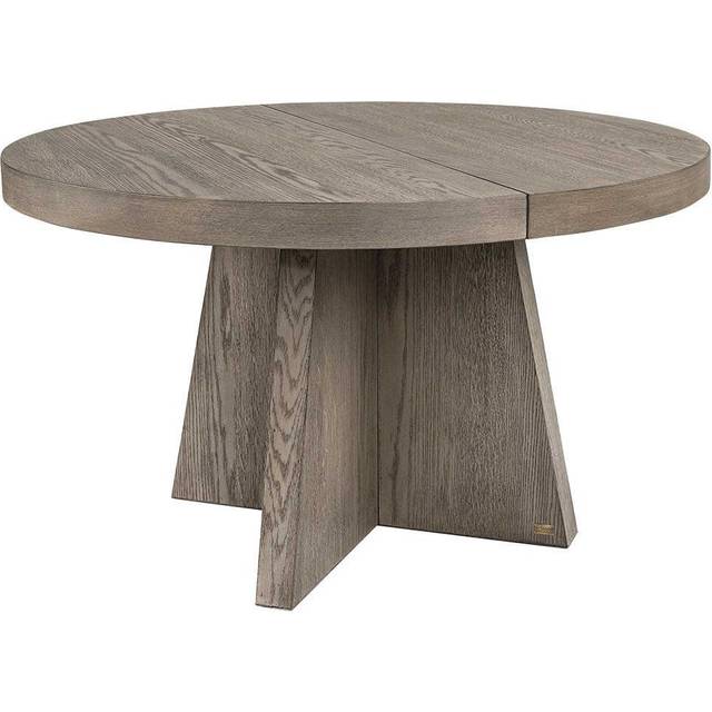 Trent förlängningsbart matbord antikgrå 130-250x130cm - Grå (Ø 130 cm)