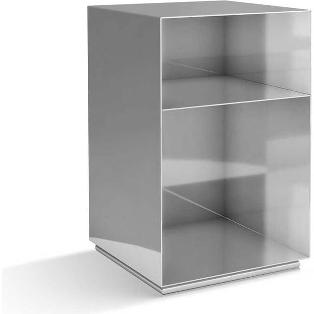 Carpe Diem Beds - Holme Bedside Table Chrome 37X37X60 cm - Sängbord - Silver - Metall
