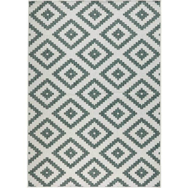 Malta flat-weave rug in green/cream - Green;Cream (Rectangle 160 x 230cm)