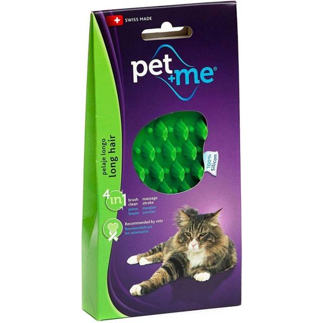 Universal long-hair brush for dogs and cats Pet+Me - Vert
