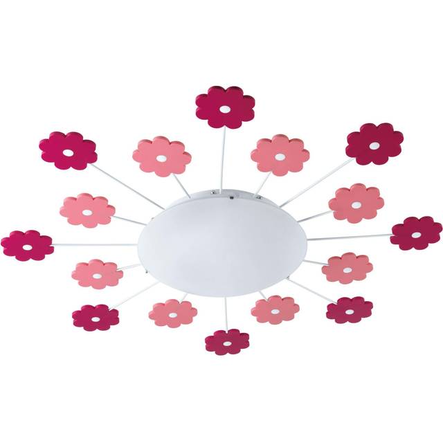 EGLO taklampa Viki 1, 1 ljuskälla barnrum vägglampa, taklampa av stål, färg: blå, glas: satinerad, vit, sockel: E27