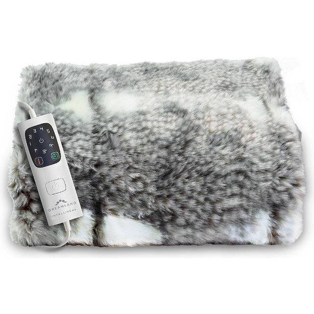 Relaxwell 16893 Deluxe Fallow Deer Faux Fur Heated Throw