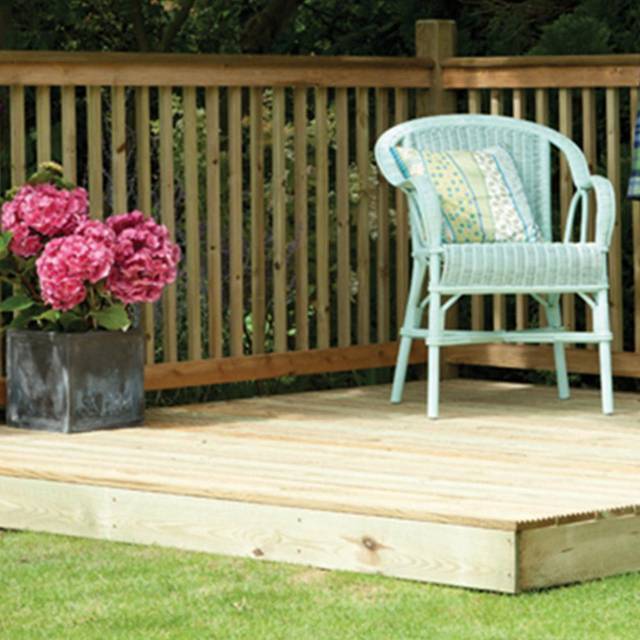 8 x 8 Forest Garden Patio Deck Kit - Pressure Treated