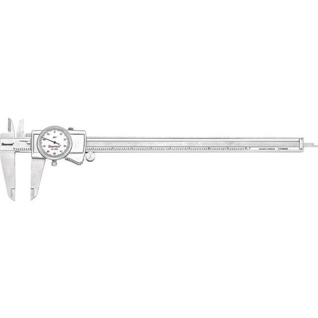 3202-12 Dial Caliper Hardened Stainless Steel 0-12 Range .001 Graduations