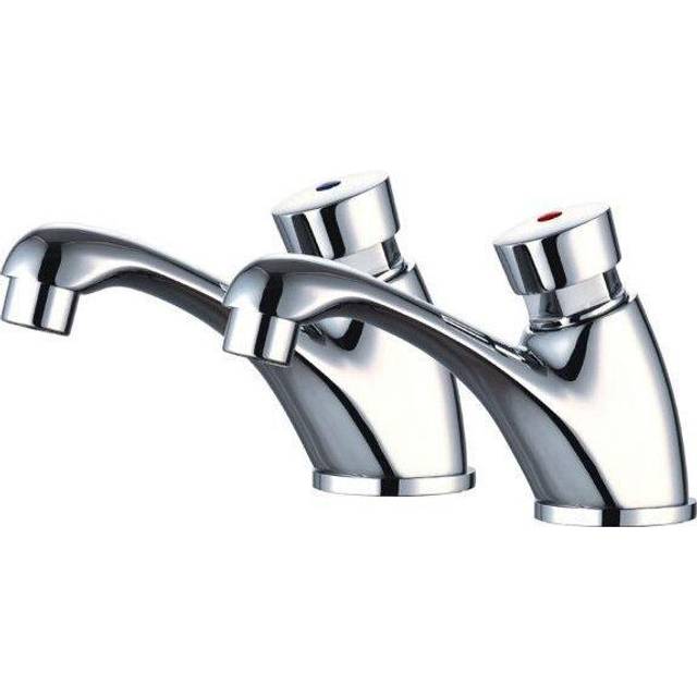RAK Ceramics Commercial Non Concussive Basin Taps | Chrome | Metal | 50mm x 91.6mm x 143mm