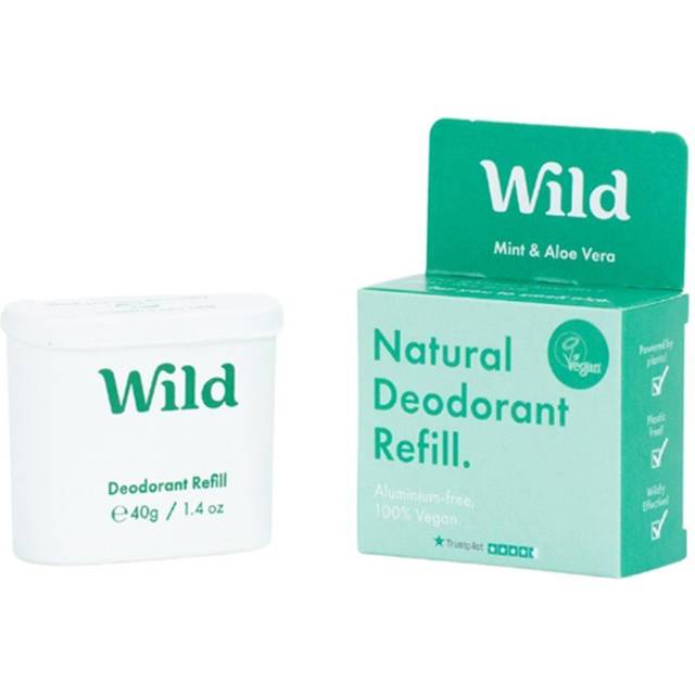 WILD Mint & Aloe Natural Deodorant Refill 40g