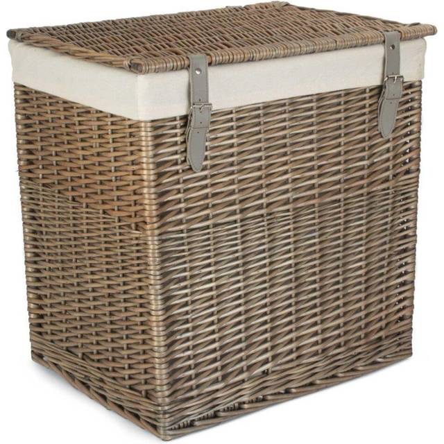Boutique Antique Wash Storage Laundry Basket With Lining - Large
