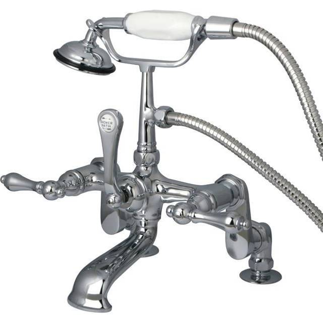 Kingston Brass CC652T1 Deck Mount Clawfoot Tub Filler with Hand Shower