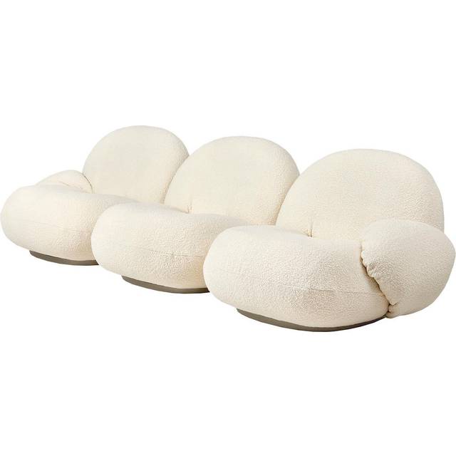 GUBI Pacha sofa 3-seat with arm support Karakorum 001-pearl gold