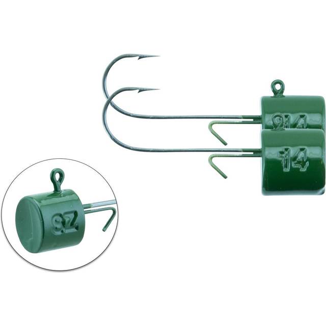 Svartzonker Ned Jig Head Bismuth Dark Green (2-pack) 2/0 - 14 g