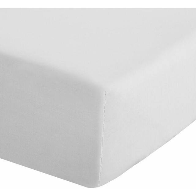 Catherine Lansfield Percale Polycotton Plain Dye Deep Fitted Sheet White