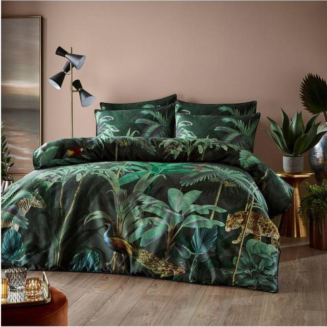 Siona Duvet Cover Set - Green (Super King - 2 Standard Pillowcases)