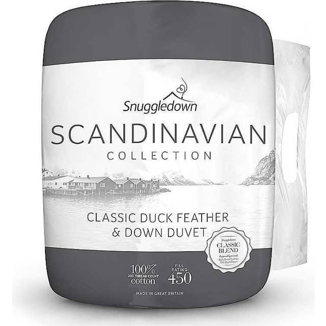 Snuggledown Scandinavian Duck Feather & Down 230 Thread Count 10.5 Tog All Year Round Duvet - White (Single)